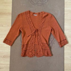 Orange Crochet Top